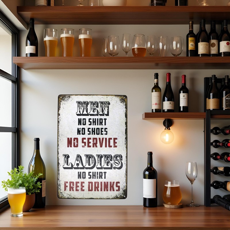 Beer Alcohol Free Drinks Funny Tin Sign Bar Pub Diner Cafe Wall Decor Home De... gallery