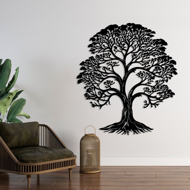 Oversized Tree of Life Metal Wall Art: Modern Farmhouse Decor gallery