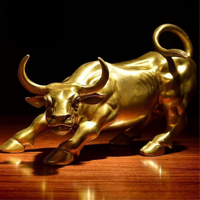 Wall Street Bull Statue, Wall Street Bull Art Decor Ox Figure Statues Represents gallery
