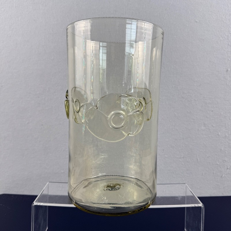 HTF Blenko Pre-Designer 422M Wild Rose Beaker Vase Marine Crystal gallery