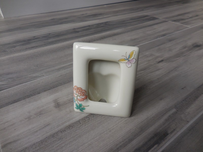 Cho Cho Takahashi Small Mini-Photo Frame Hand Painted Porcelain 3.75 X 3 in.