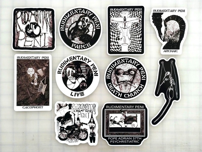 Rudimentary Peni Vinyl Sticker Lot (10 Stickers) crust punk crass goth dystopia gallery