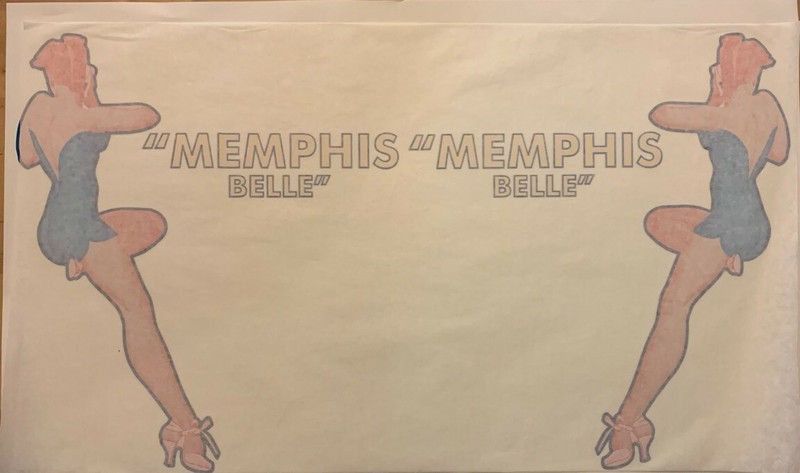 Memphis Belle Left and Right Peel and Stick Vinyl Decal STKR-MB