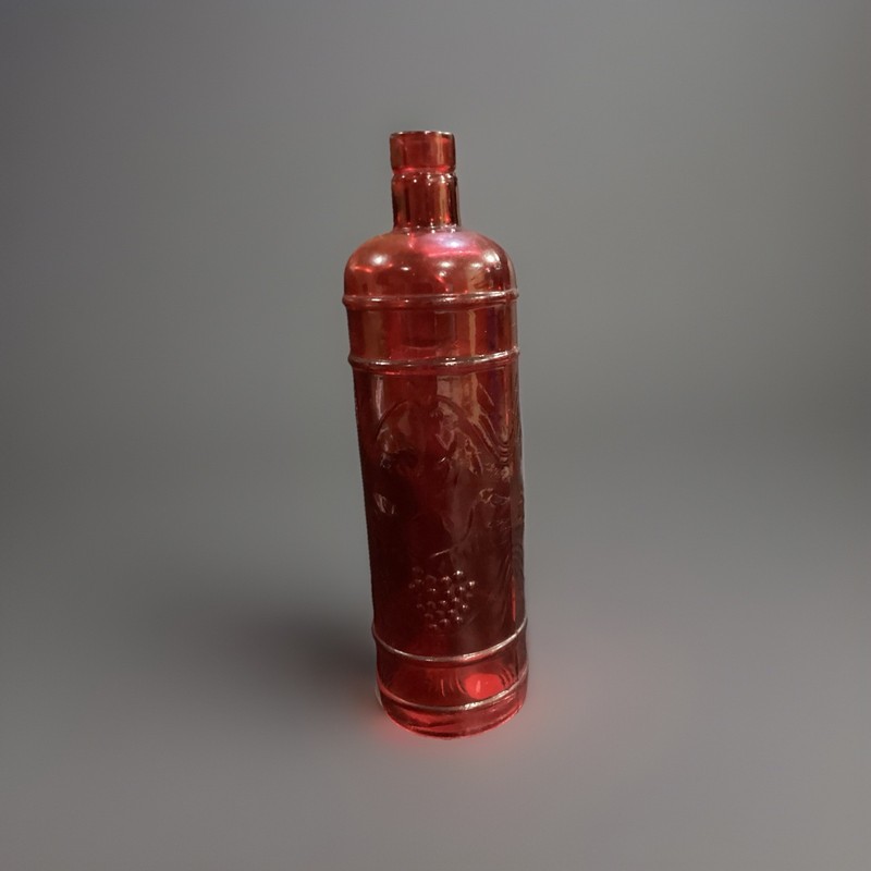 Old Vintage Red Decorative Wine Bottle