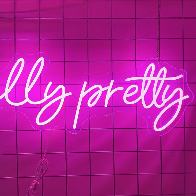 You'Re like Really Pretty Neon Signs for Wall Decor, 56.34 Inches Pink Light up gallery