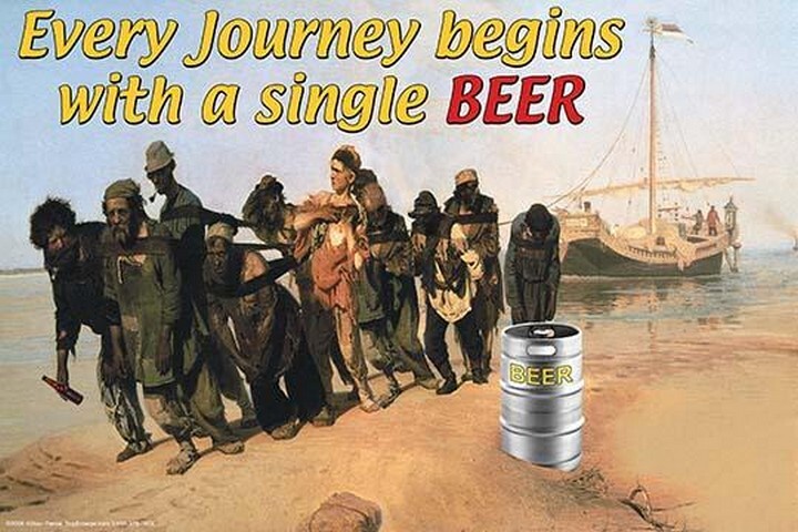 Every Journey Begins with a Single Beer by Wilbur Pierce – Art Print