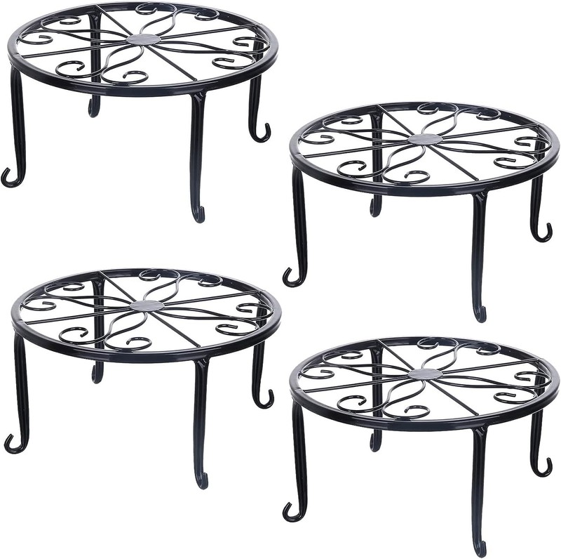 4 Pack Metal Plant Stand, Planter Support Rack, Plant Pot Stands, Planter Holder