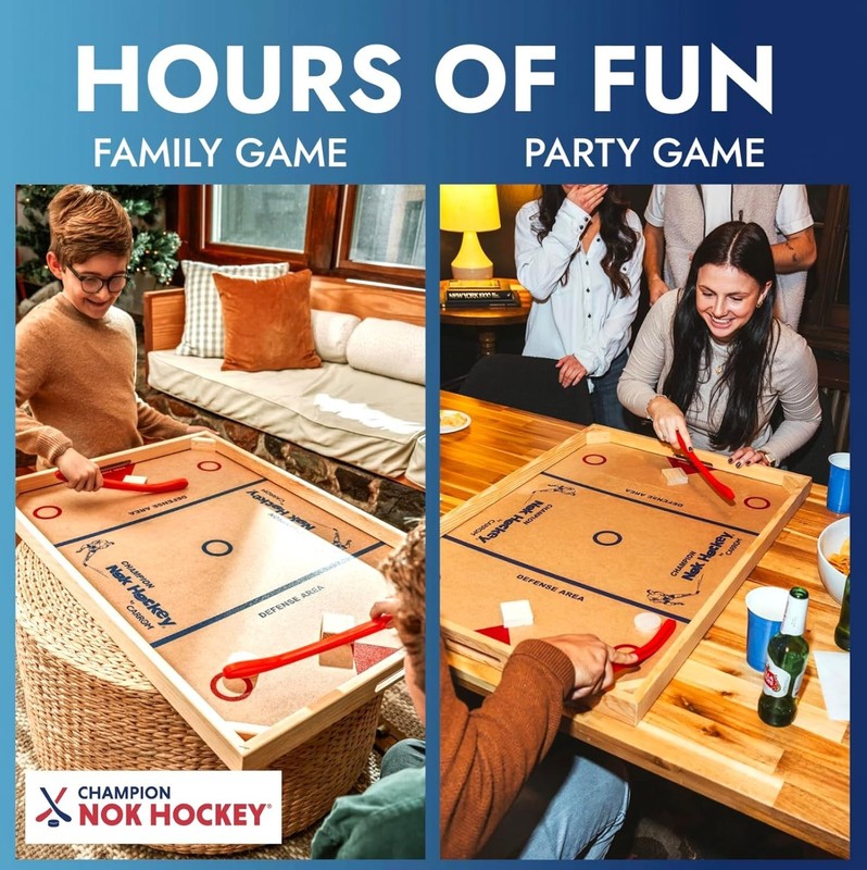 Champion Nok Hockey Game Standard Size — Wooden Board Games for Adults & Chil... gallery
