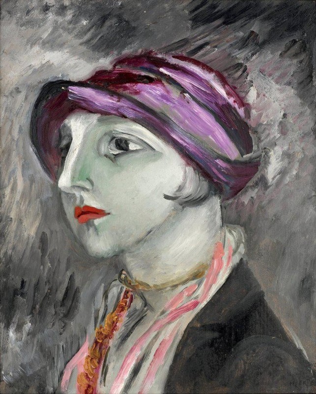 The Violet Hat : Sigrid Hjerten : 1923 : Archival Quality Art Print to Frame
