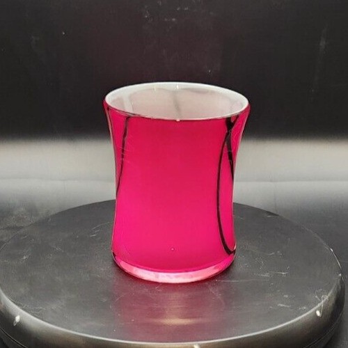 Hand-Blown Red and Black Glass Vase: Perfect for Flowers gallery