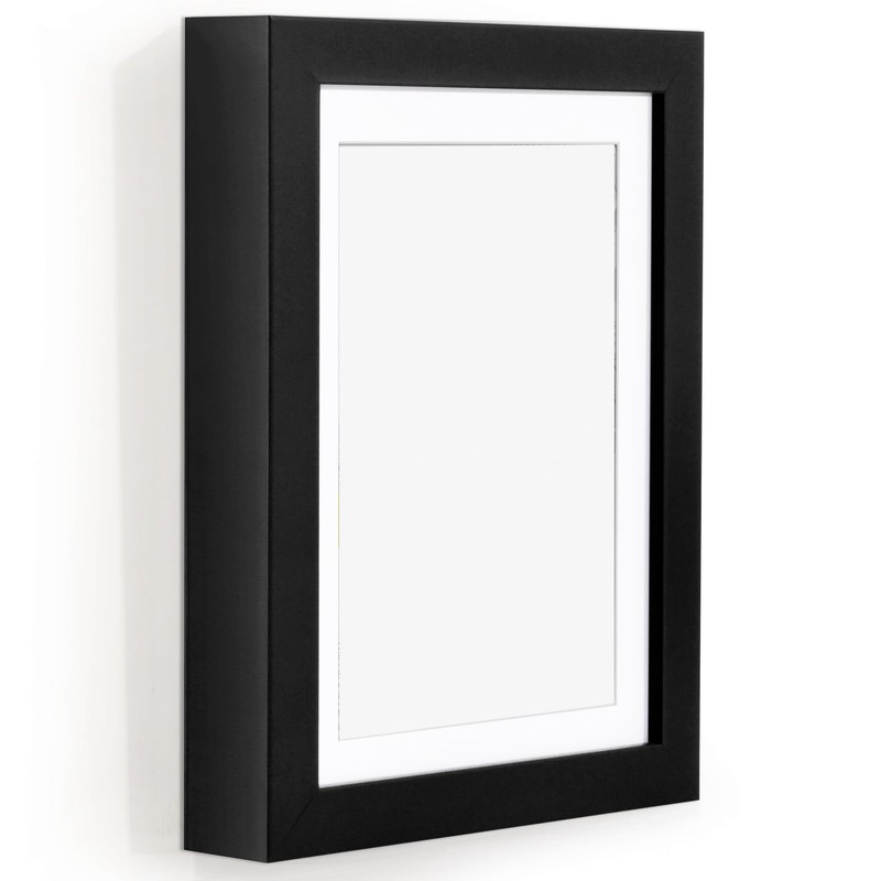6×8 Wall Frame, Glass Protection, Compatible With 5×7 Mat, Soho Style, Black