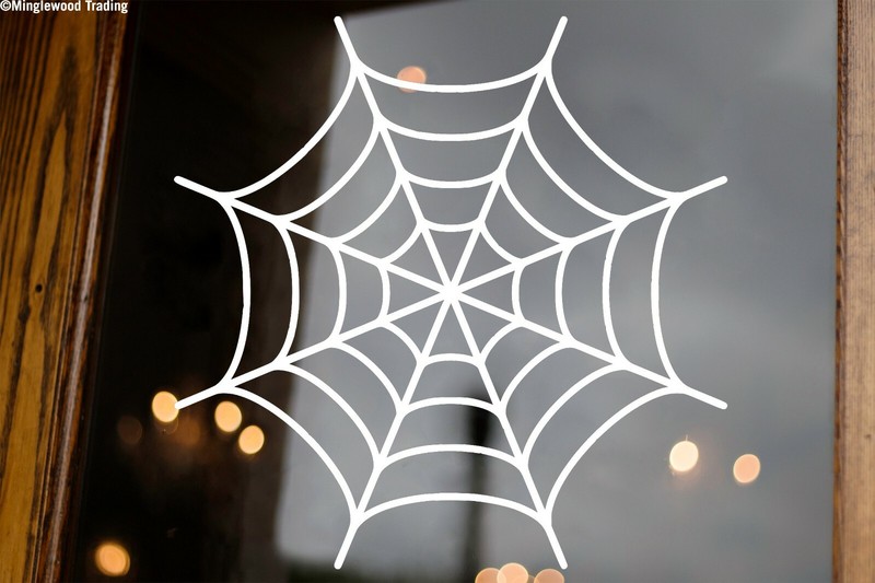 Spider's Web Vinyl Decal - Halloween Spooky Webbing - V1 Die Cut Sticker gallery