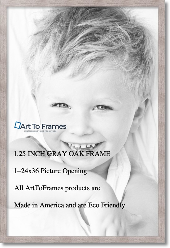ArtToFrames Picture Frame Custom 1.25" Gray Oak 4300 Small gallery