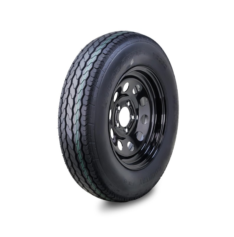 Free Country Trailer Tire Wheel Assembly ST205/75D15 6-Ply C 101L 5 Lug on 4....