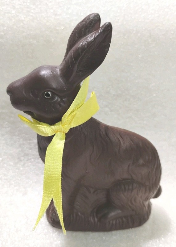 Faux CHOCOLATE BUNNY Rabbit Resin Figurine 5" Studio 33. gallery