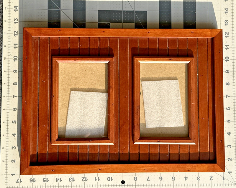 13×17 Wood Frame Brown Paneled Wood Picture Frame 3/4” Width for 2-5×7 Photos