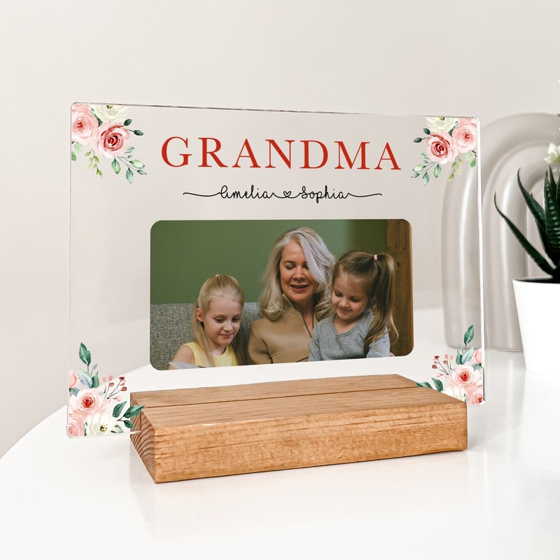 Personalized Wooden Plaque Flowers Grandma Nana Granny Mother’s Day Gift
