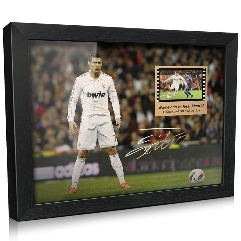 Signed Ronaldo Poster Photo Desktop Framed Picture 8×6 Inches,with 1x35mm Fil…