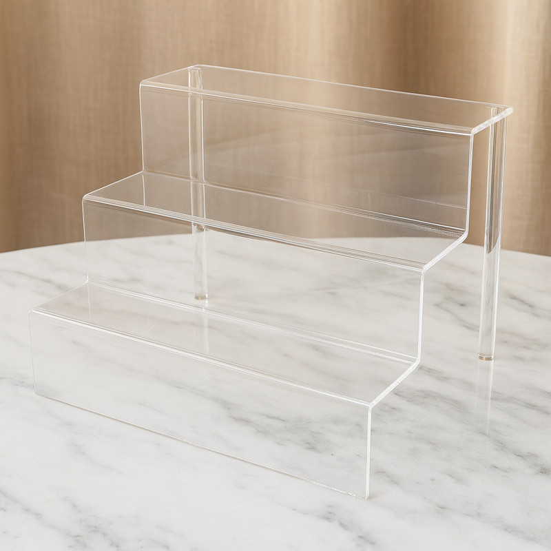888 Display Three-Tier Acrylic Step Display Ultra Clear and Versatile Risers... gallery