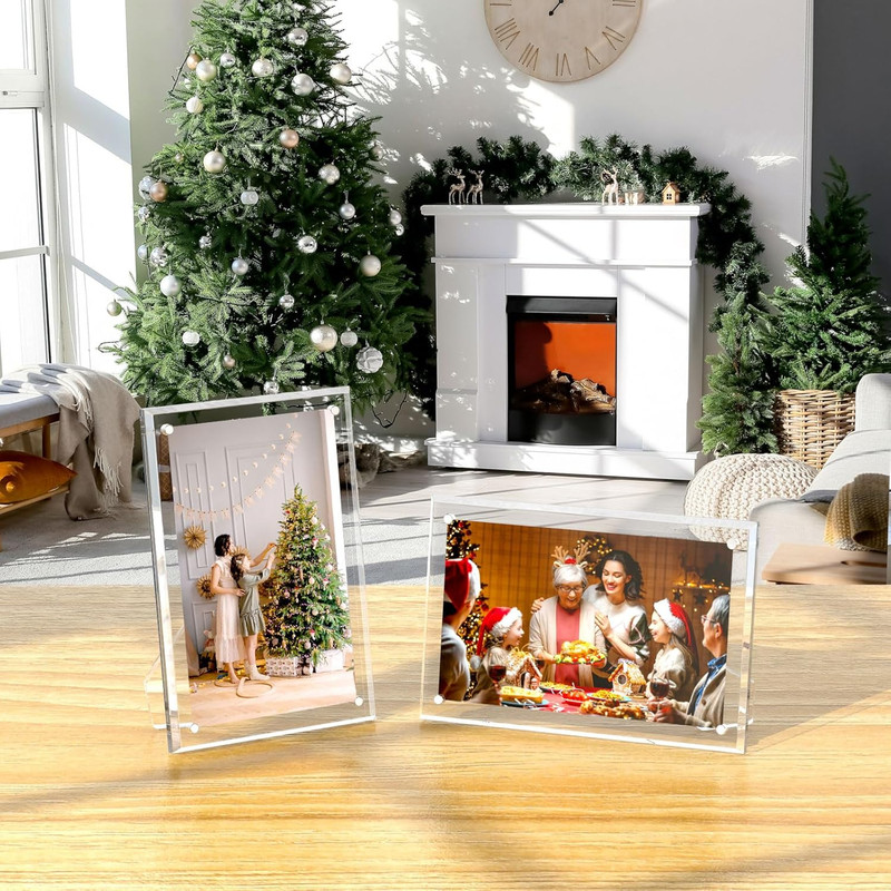 3 Pack Acrylic Picture Frames - 5x7 & 4x6 Sizes for Your Memories gallery