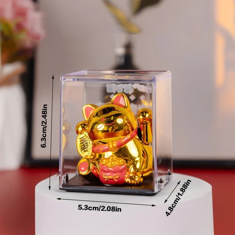 GOLD - Solar Luck Lucky Money Cat Waving Arm Office Car Decoration Chinese Japan gallery