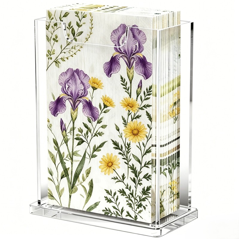 Acrylic Napkin Dispenser for Home and Hotel 7.87x5.1x2.75 in Clear Design