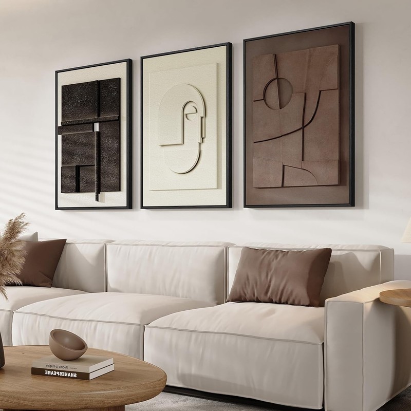 3D Textured Wall Art Framed Abstract Pictures for Living Room Bedroom Office gallery