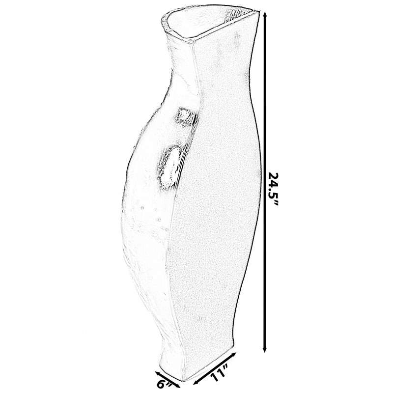 New Uniquewise , Sleek Split Vase, Modern Floor Vase, Decorative Gift, 24.5 Inch gallery