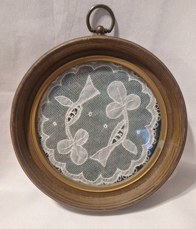Handcrafted Vintage Lace, Hand Finished Made From Durable Wedgefield Frame. gallery