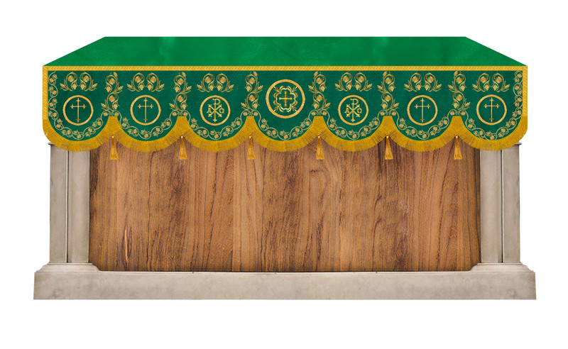 Liturgical Church Superfrontal with Grapes Embroidered Trims