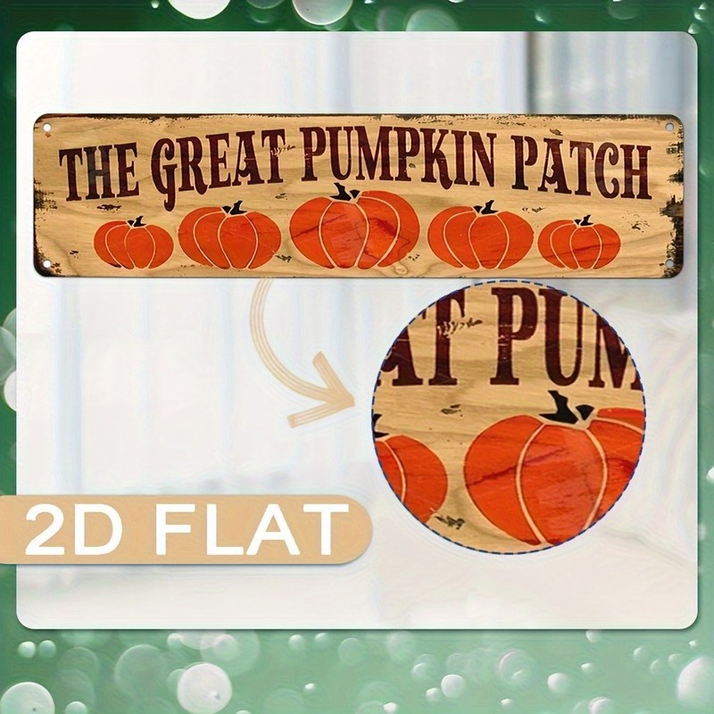 Vintage Pumpkin Patch Metal Sign Rustic Farmhouse Decor for Thanksgiving Autumn gallery
