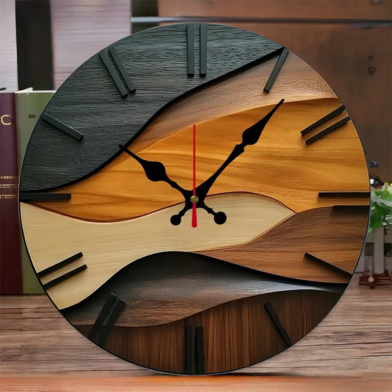 25cm | 10in Nordic Style Silent Wooden Wall Clock