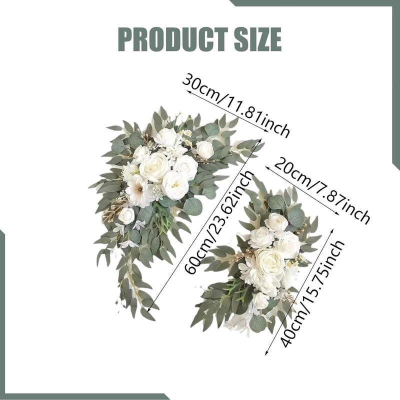Wedding Arch Flowers (Pack of 2), Artificial Flower for Wedding Decor Garland gallery