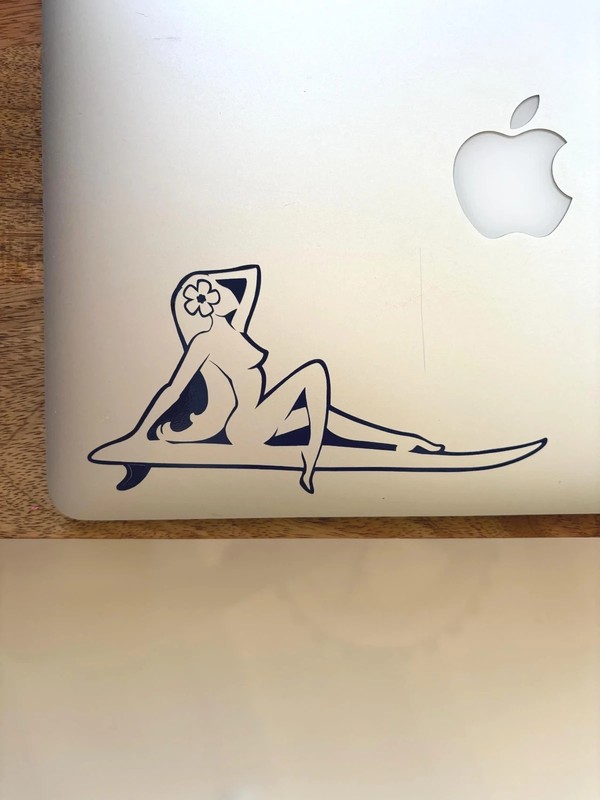 Hawaiian 6" Navy Surf Sexy Surfer Girl~ Hawaii Vinyl Car Window Decal Sticker gallery