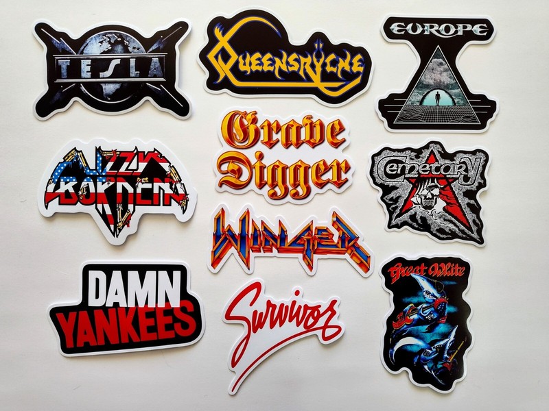 Metal / Hard Rock Vinyl Sticker Lot (10 Stickers) SET 5
