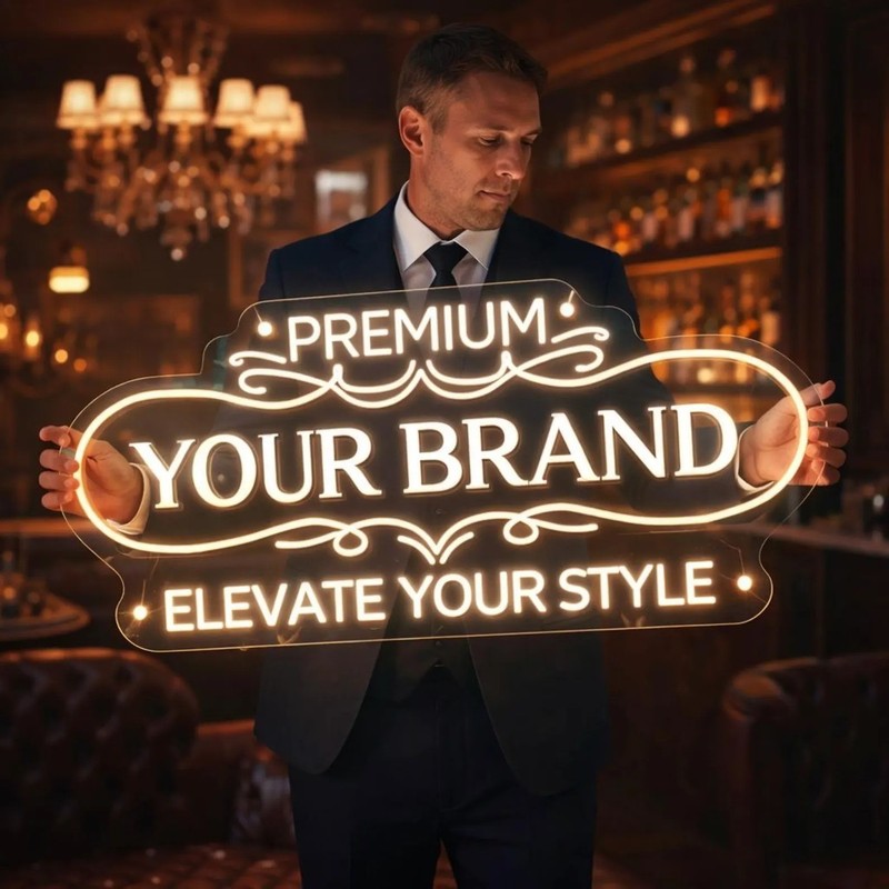 Personalized Business Neon Sign Custom LED Logo Light for Store Wall Decor
