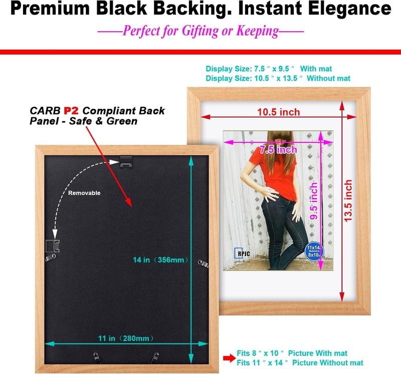 Without Mat, Real Glass Photo Frame for Wall Mounting, gallery