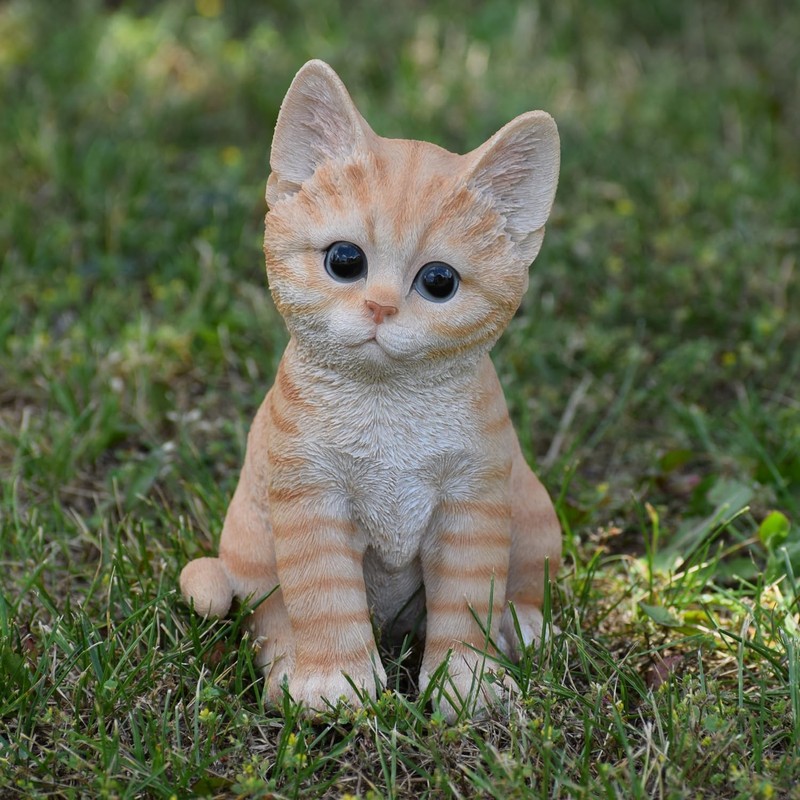 Hi-Line Gift Ltd Tabby Cat Figurine Orange 87978