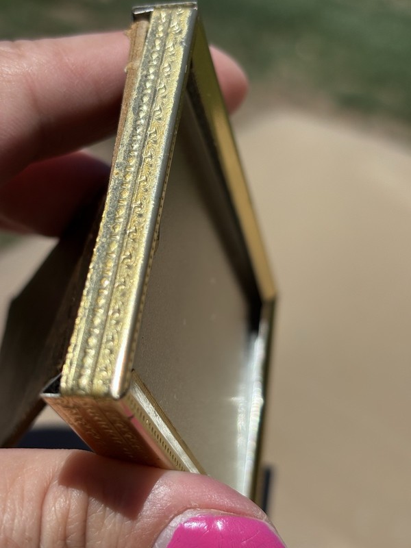 Lot of 3 Vintage Small Gold Tone Picture Frames Mini Tabletop Mixed Brass Style gallery