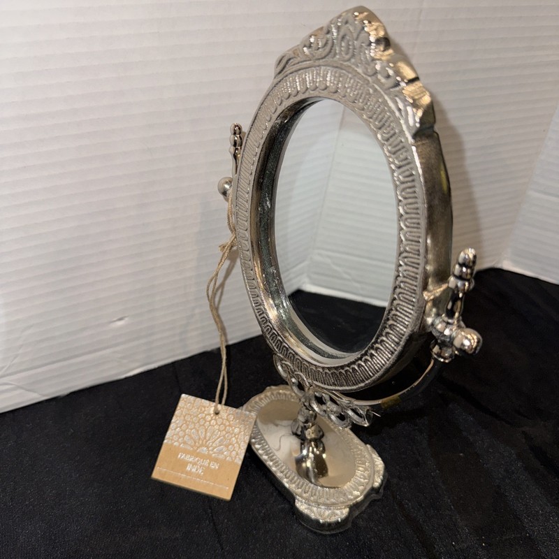 Oval Ornate Freestanding Vanity Mirror Retro Vintage Antique Style Small 10”T