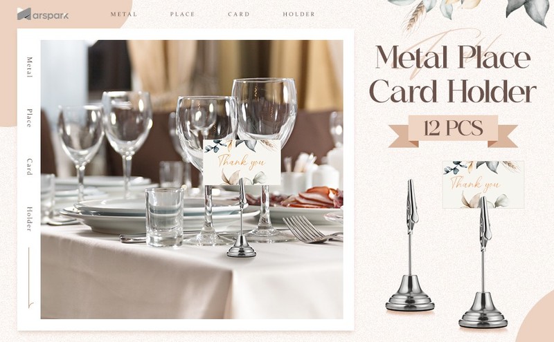 Mar 12 Pcs Table Holders for Wedding 3 Inch Place Card Holder gallery