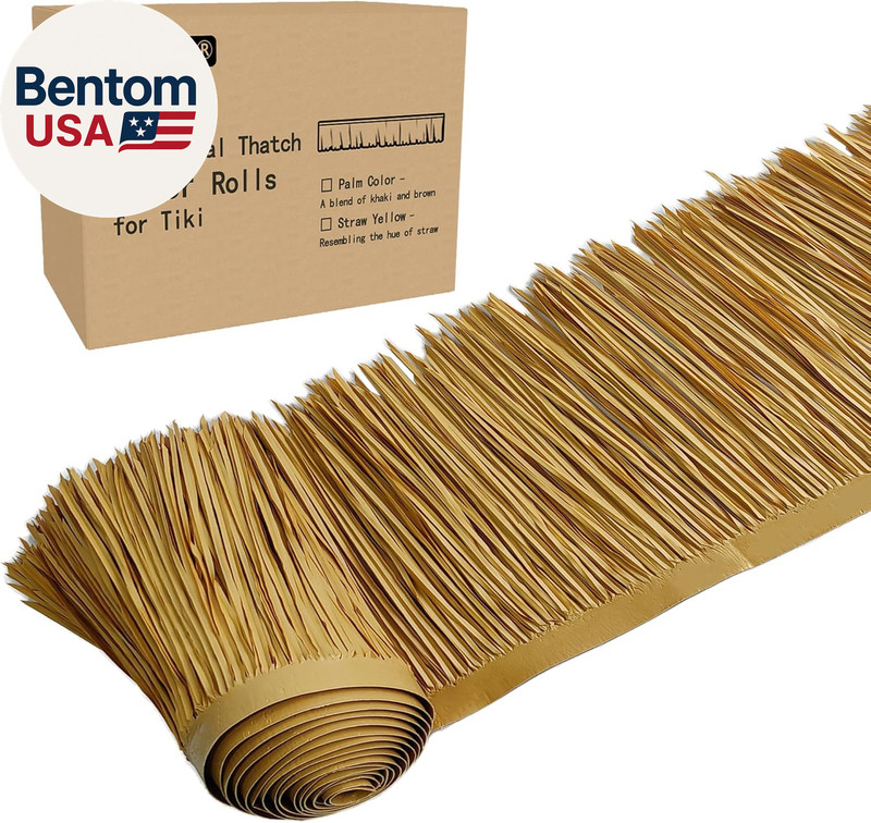 Premium Mexican Style Artificial Palm Thatch Roof Rolls. 5 Lengths, 2 Colors. Wa