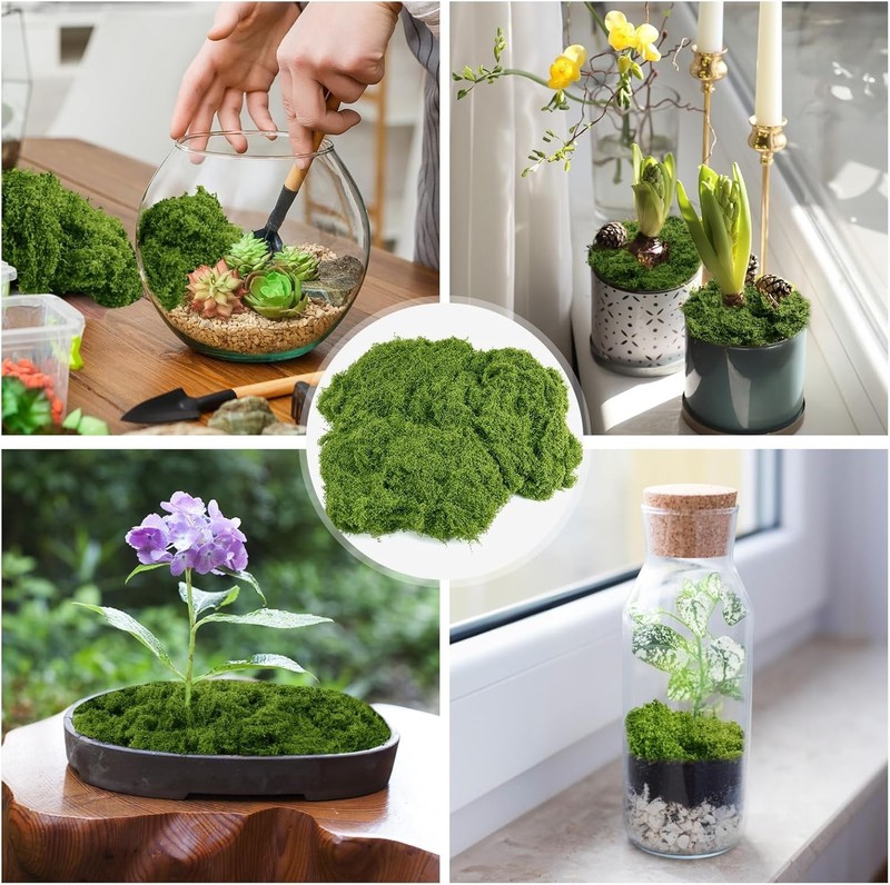 Artificial Moss 50g – Realistic Decorative Green Moss for DIY Crafts gallery