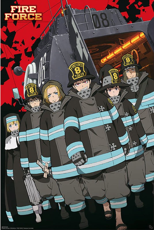 Poster Studio B – Fire Force Company Team Anime 08 8 Cartoon 24×36″ NEW R80109