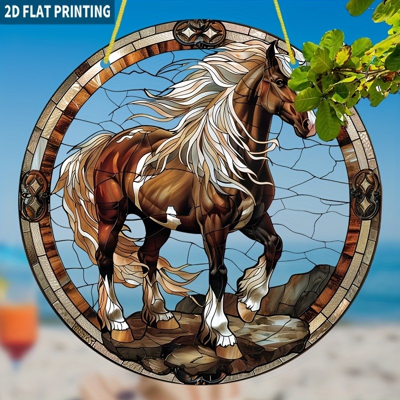 Free Spirit Horse with Flowing Mane Acrylic Suncatcher for Western Decor Lovers gallery