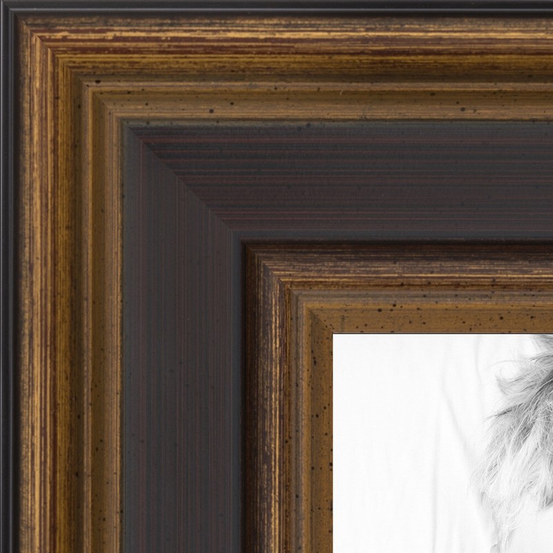 ArtToFrames Picture Frame Custom 1.25" Gold w/ Burgundy Wood 4758 Small