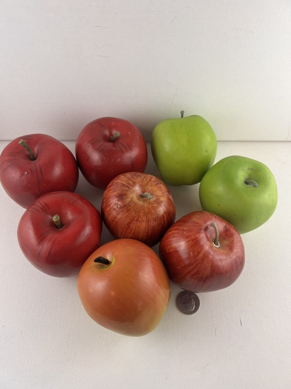 Vintage Lot 8 Pc Ultra REALISTIC Artificial Faux Fruit Bundle Apples Farmhouse gallery