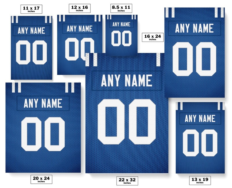 Indianapolis Colts Football Jersey Print - Personalized Any NAME & NUMBER gallery