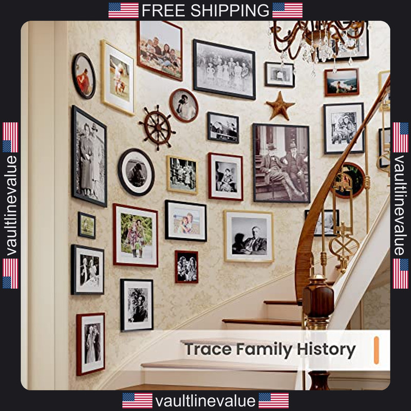 upsimples 11x14 Picture Frame, Display Pictures 8x10 with Mat or 11x14 Without gallery