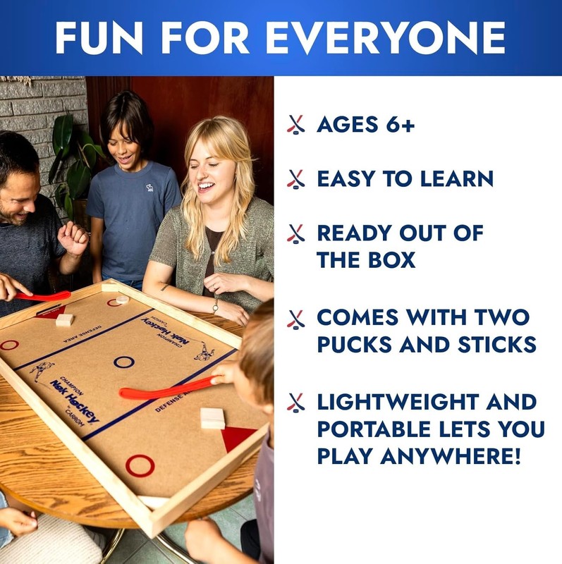 Champion Nok Hockey Game Standard Size — Wooden Board Games for Adults & Chil... gallery